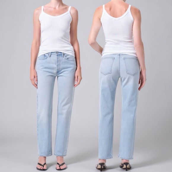 Agolde Denim - Agolde High Rise Vintage Straight Lightwash Capsule Comfort Luxury Everyday 28